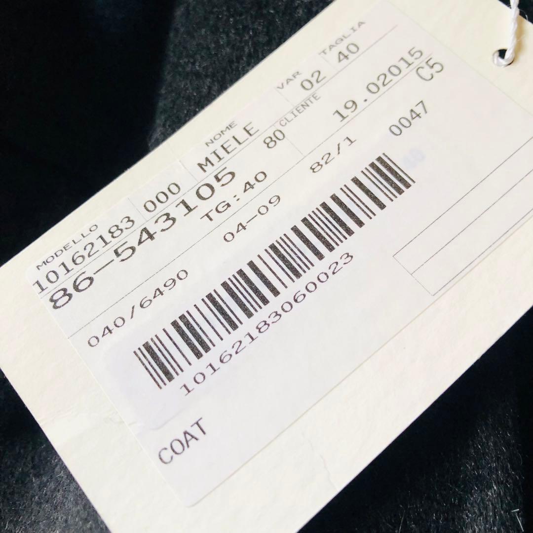 未使用 ✨マックスマーラ ベルテッドコート カシミヤ100% 女優襟 濃灰 40