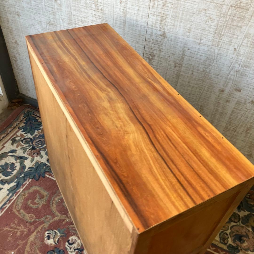 昭和レトロ 庄子木工製作所 古家具 ガラス戸 木製キャビネット 食器棚 飾り棚