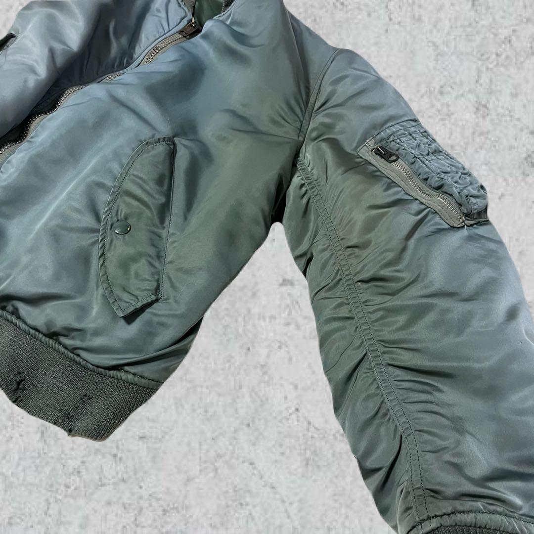 希少　米軍実物　80s　ma1　グランドクルー　Mサイズ　alpha ミリタリー