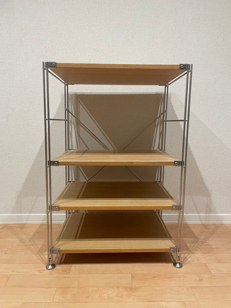 無印良品 ステンレスユニットシェルフ オーク材