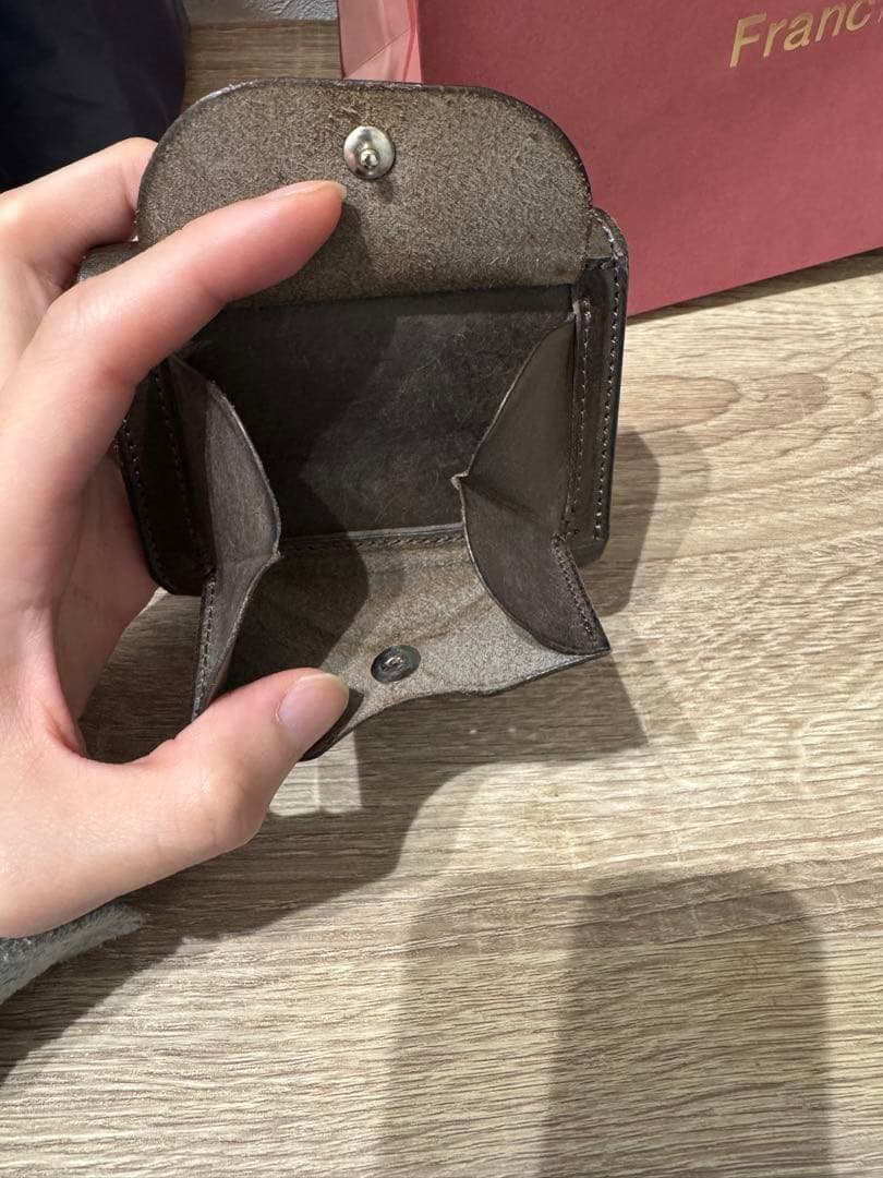 Iru 財布 コンパクトウォレット グレー 池之端銀革店