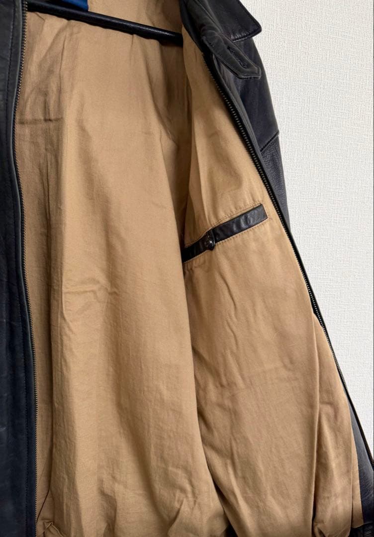 超超スペシャル 90s ポニー無 ポロ スポーツ レザージャケット M ブラック