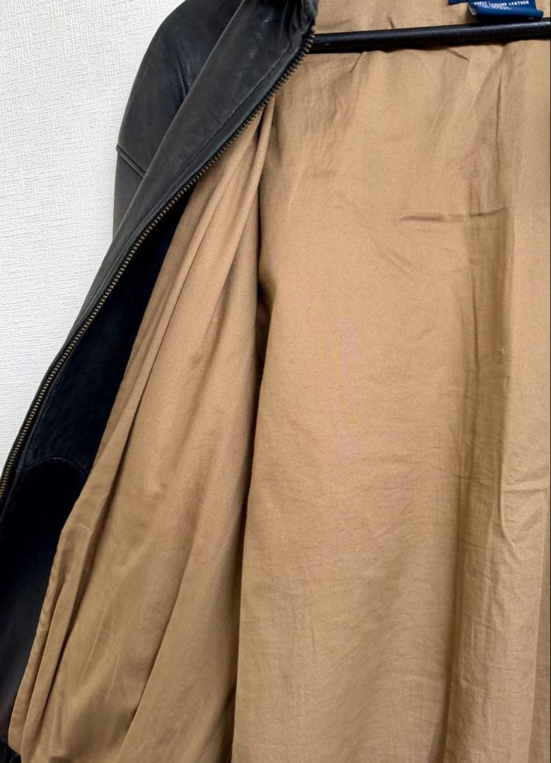 超超スペシャル 90s ポニー無 ポロ スポーツ レザージャケット M ブラック