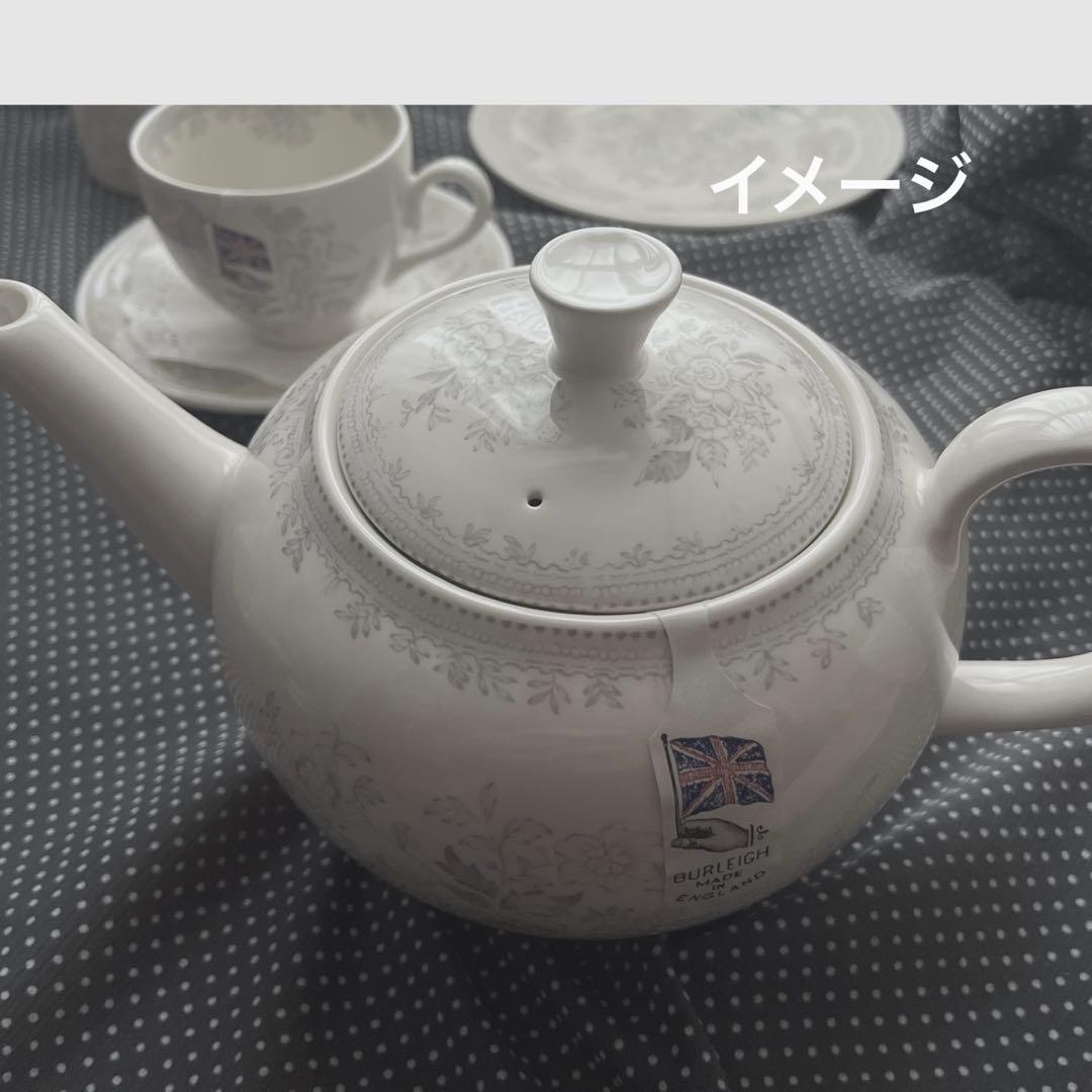 バーレイ　ティーポット　アジアティックフェザンツ　burleigh ダブグレイ