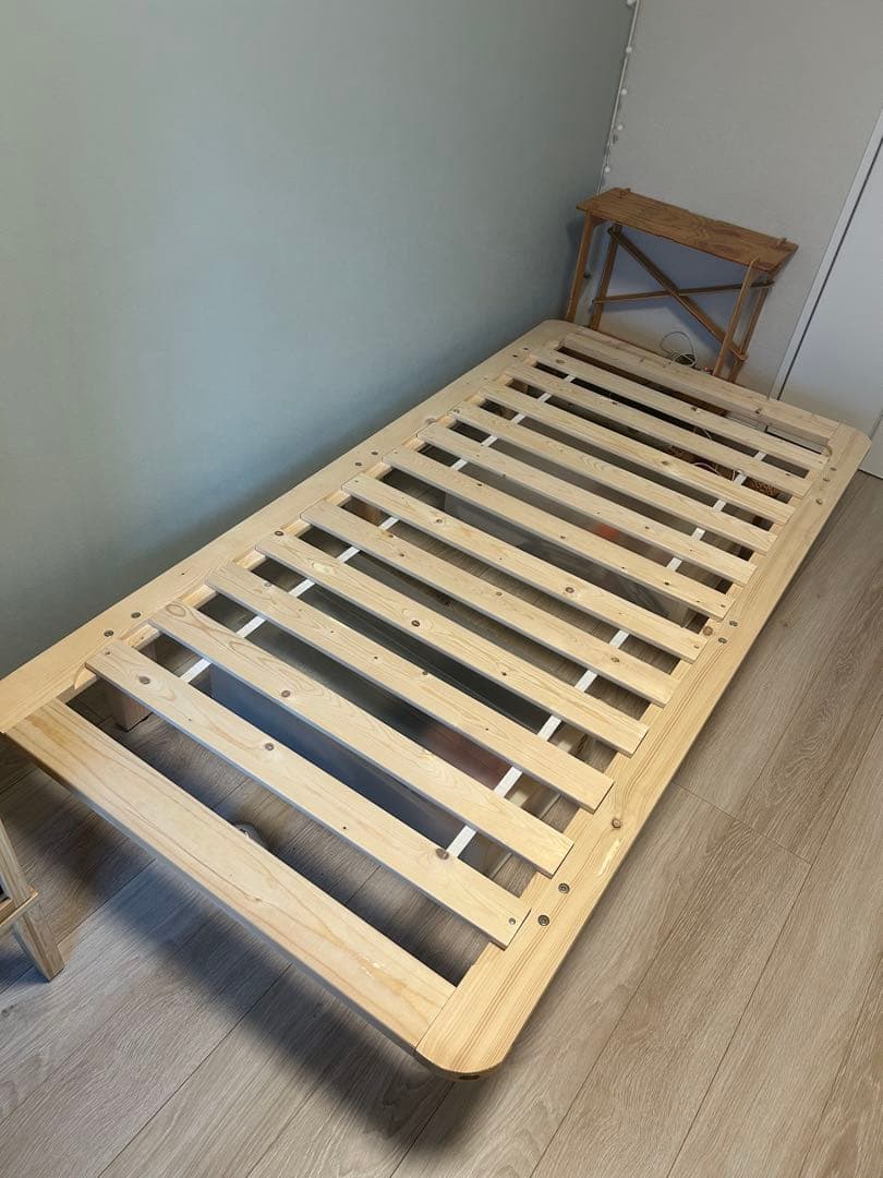 ☆引き取り限定☆無印良品マットレス・シングル　& ロウヤすのこベット角丸セット