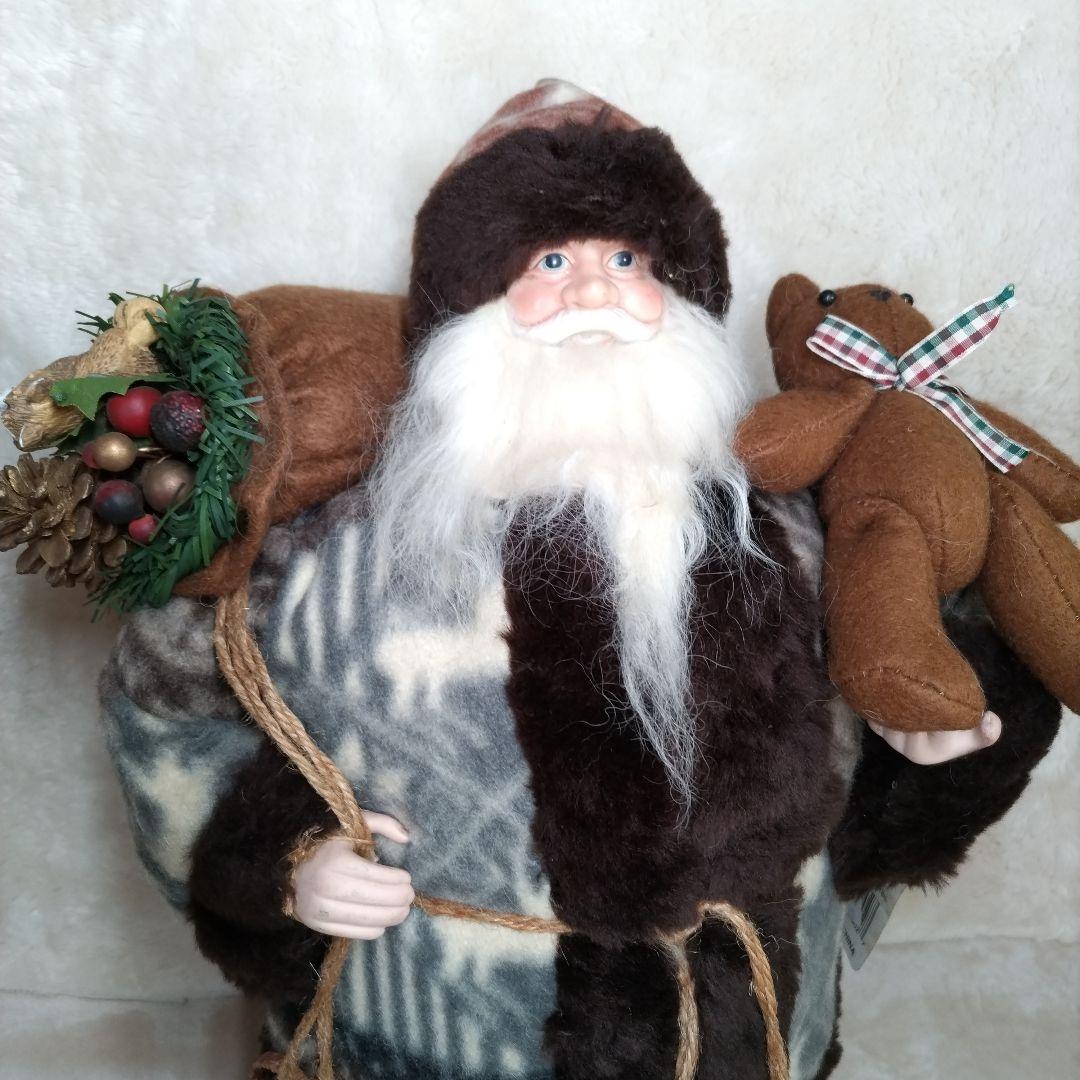 ウ\"ィンテージ　90'　優しい顔のサンタクロース　ノルディック柄マント