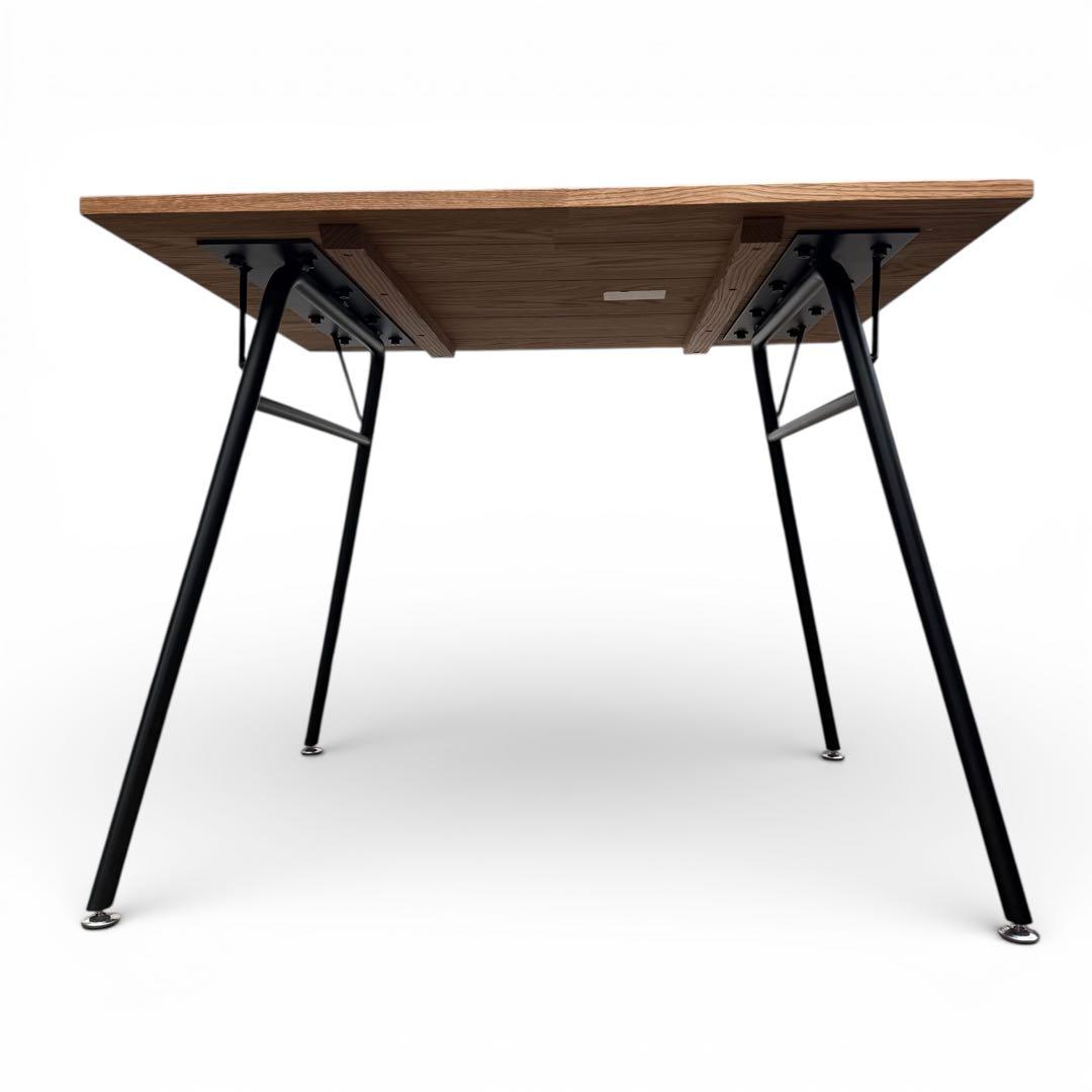 モモナチュラル　無垢　オーク　ダイニングテーブル　北欧　アイアン　W100cm