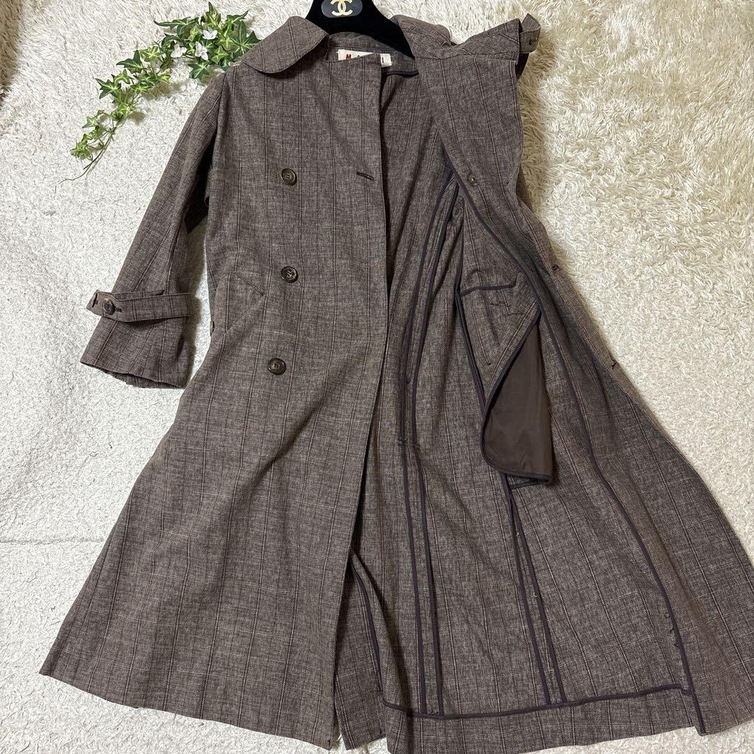 MARNI マルニ　イタリア製　トレンチコート　ダブルブレスト　ベルト　コットン