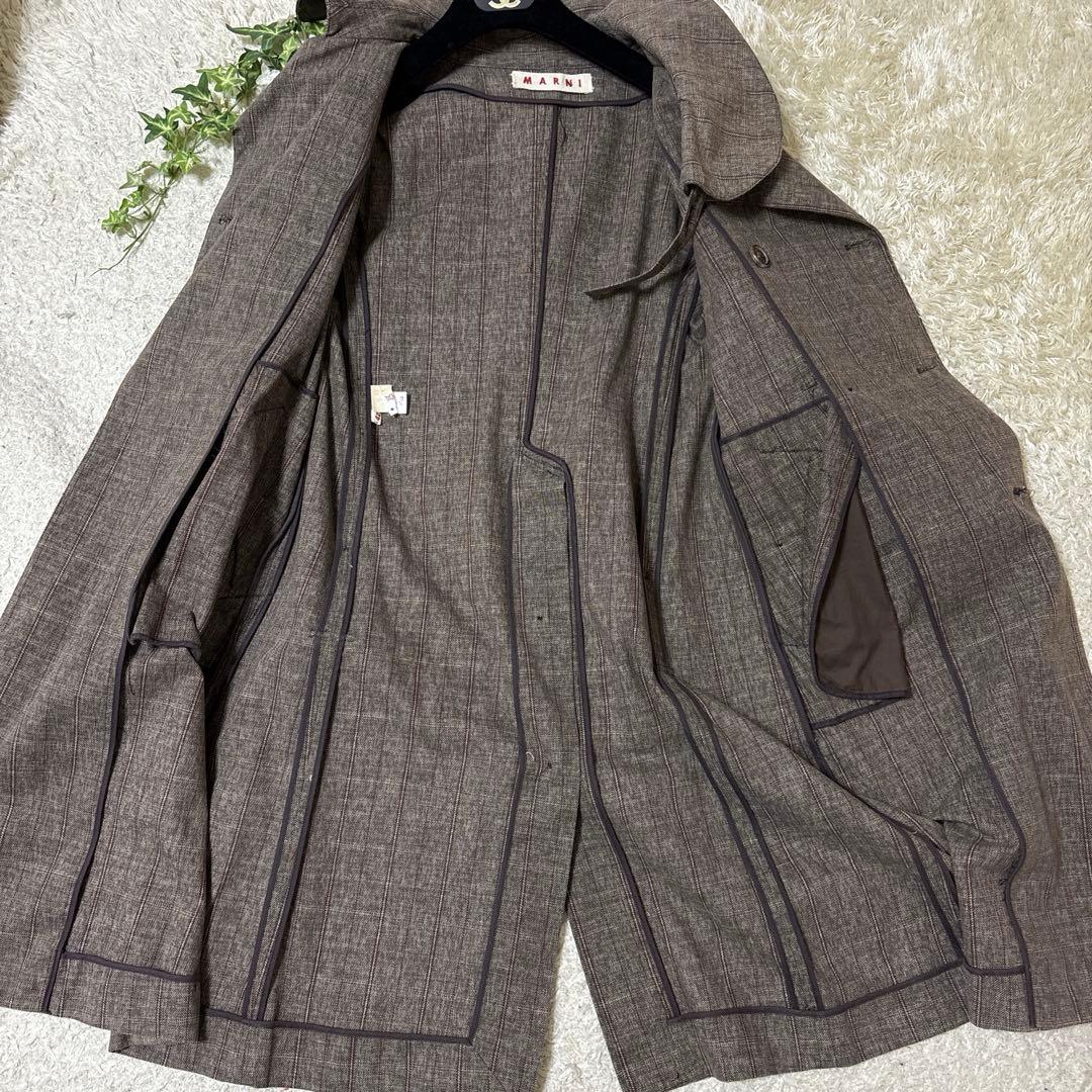 MARNI マルニ　イタリア製　トレンチコート　ダブルブレスト　ベルト　コットン