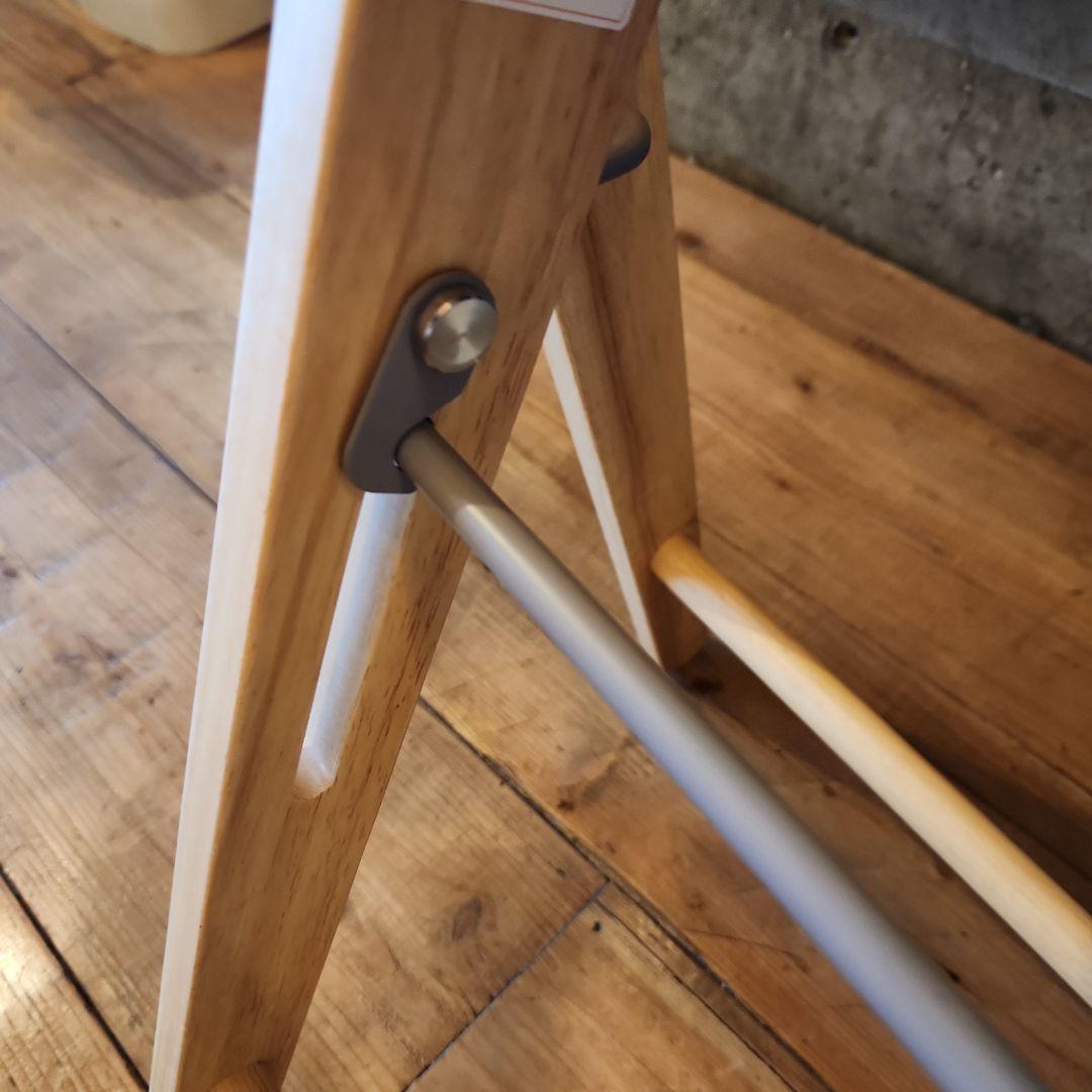 木製カウンターチェア 布製クッション付き