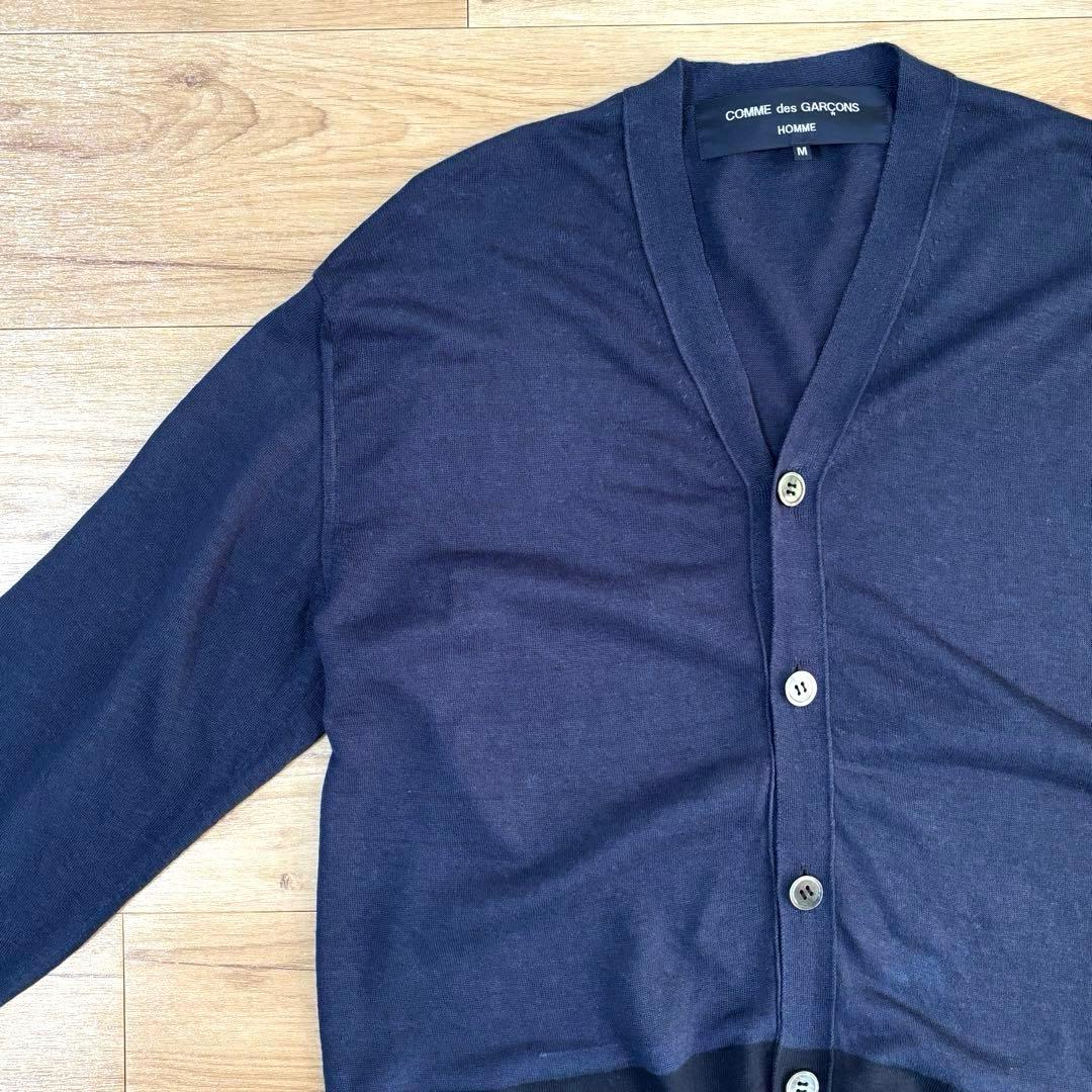 コムデギャルソンオム ヘンプ混コットン Ｖネックカーディガン 2022SS
