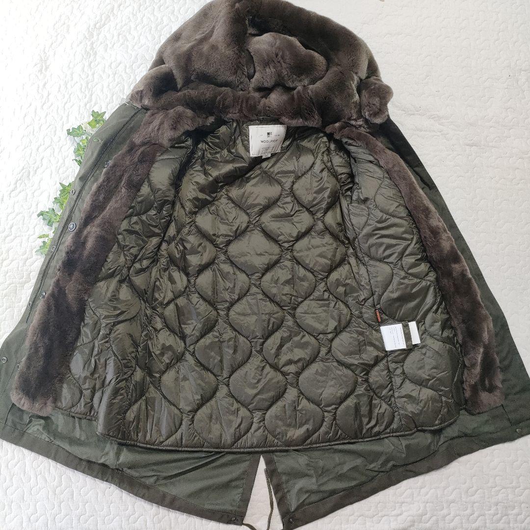 新品✨ウールリッチ　ダウンライナー付きモッズコート　カーキ　キングラビットファー