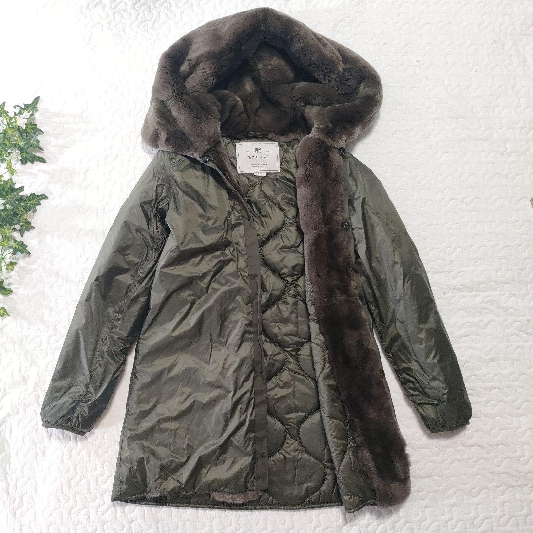 新品✨ウールリッチ　ダウンライナー付きモッズコート　カーキ　キングラビットファー