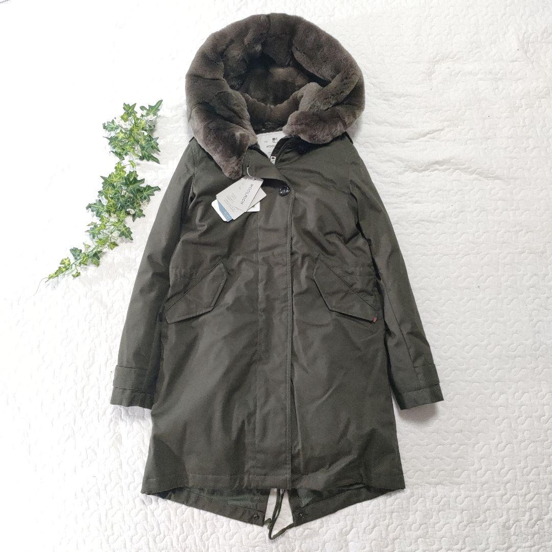 新品✨ウールリッチ　ダウンライナー付きモッズコート　カーキ　キングラビットファー
