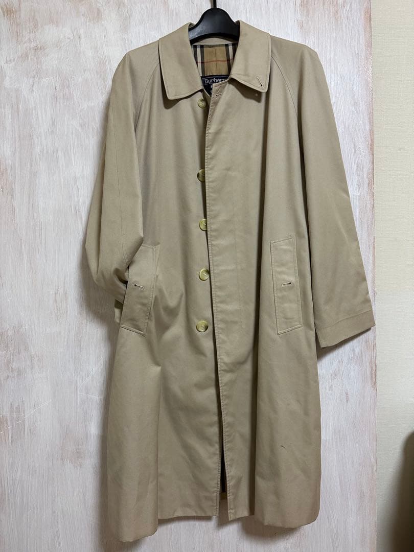 Burberry ベージュ ステンカラーコート　古着　美品