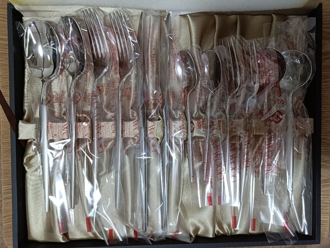 LUCKYWOOD カトラリーセット ステンレス