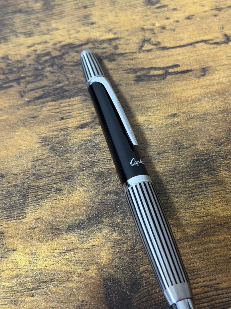 新品未使用　1971年製　キャップレス　ストライプ　14金　万年筆　細字　備品付