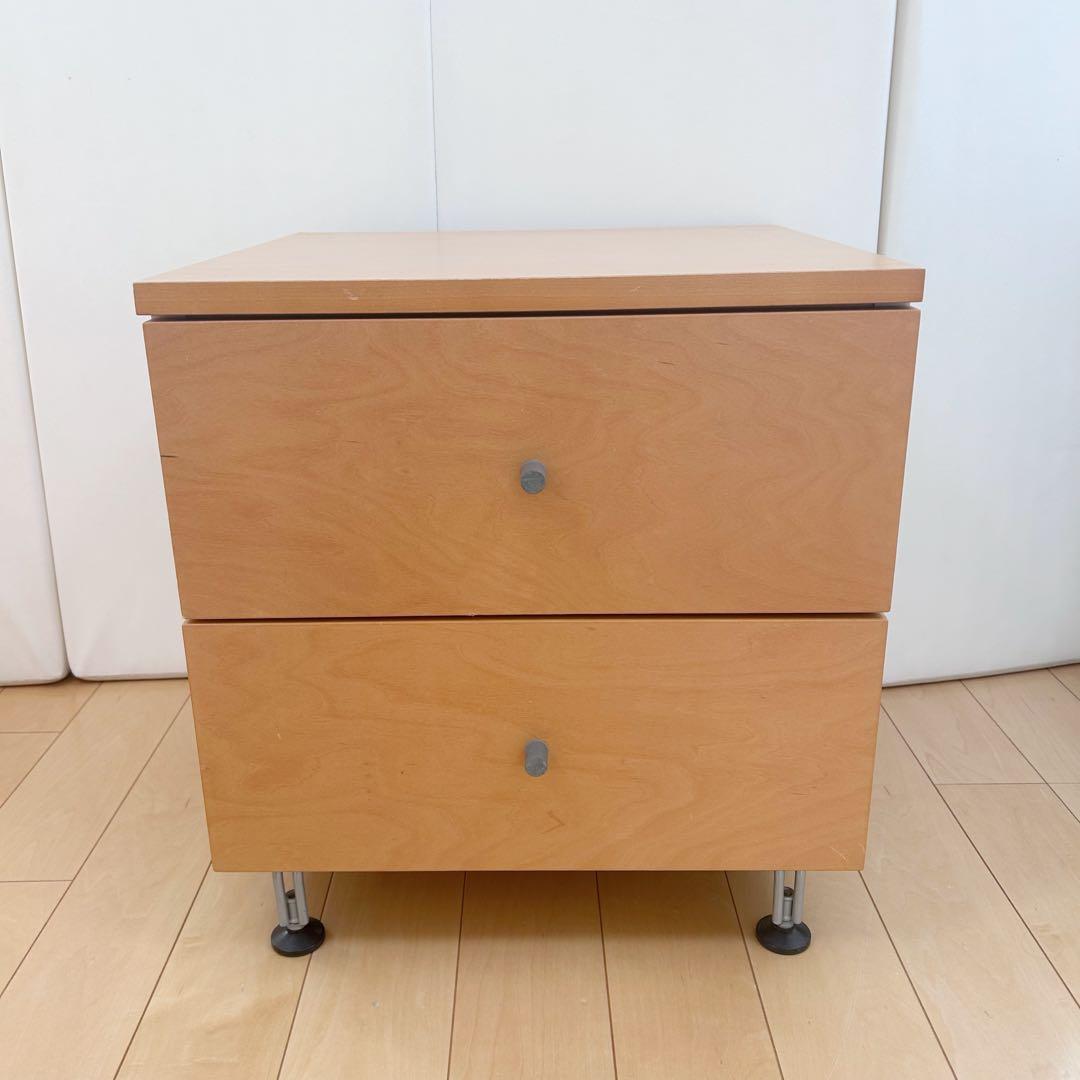 無印良品 木製チェスト 2段　廃盤　希少　ナイトテーブル　サイドボード