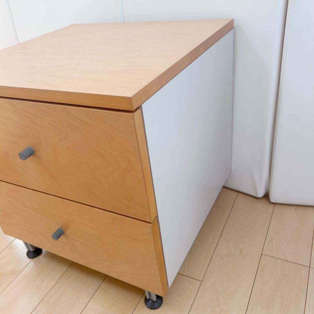 無印良品 木製チェスト 2段　廃盤　希少　ナイトテーブル　サイドボード