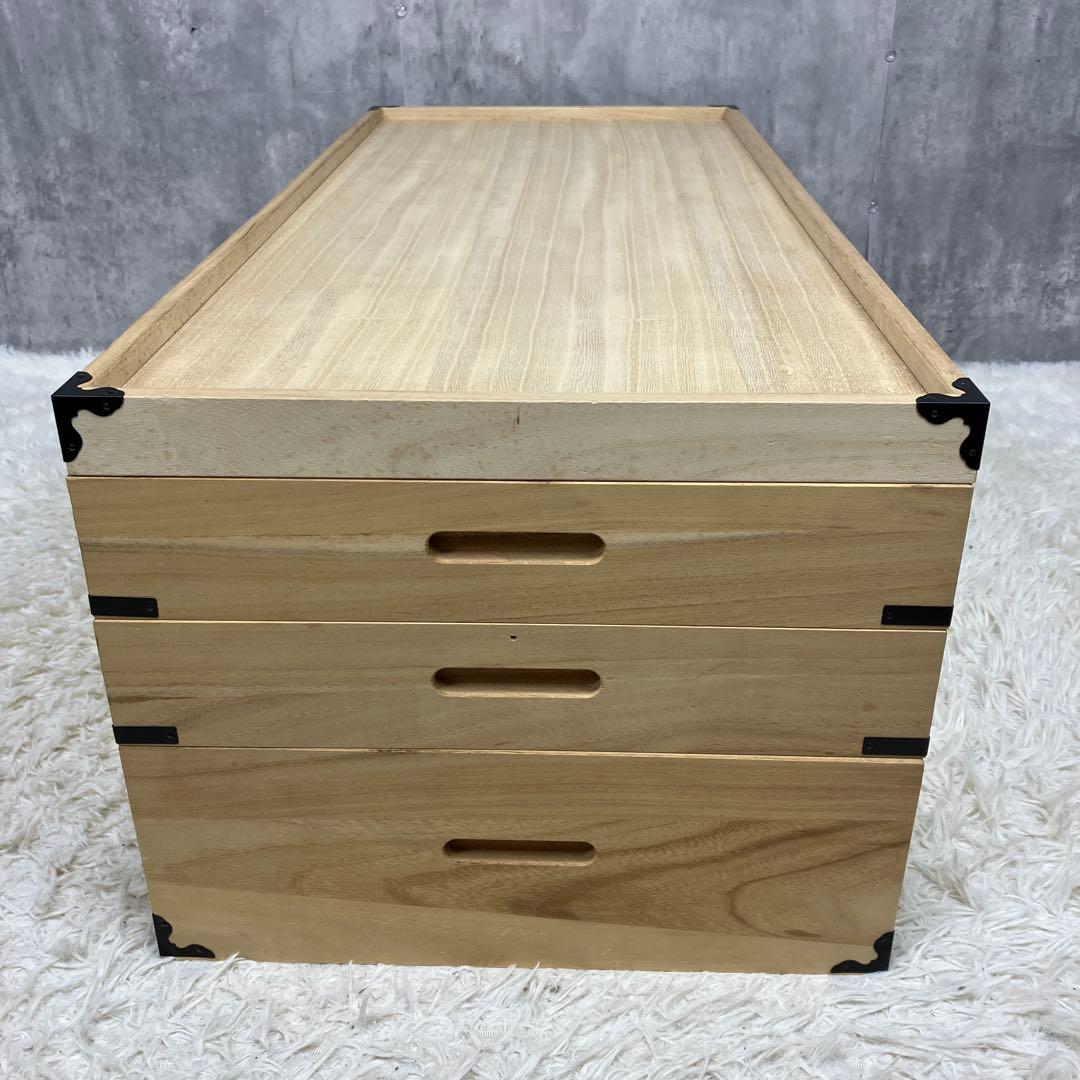 桐箪笥 桐箱 着物 衣装ケース 3段 桐タンス