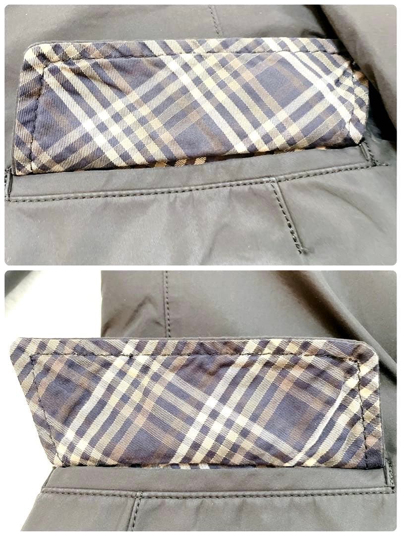 アクアスキュータム　ステンカラーコート　ブラック　Ｌサイズ