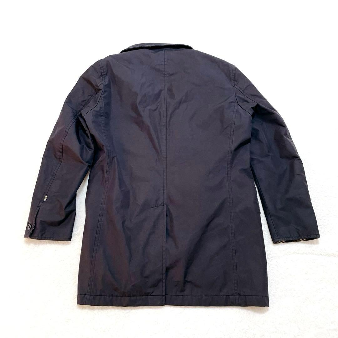 アクアスキュータム　ステンカラーコート　ブラック　Ｌサイズ