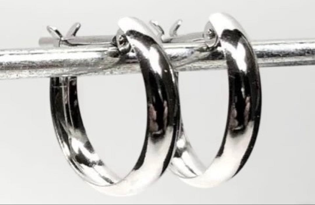 【non 様】pt900 プラチナ　フープピアス　3mm 13mmペア　即日発送