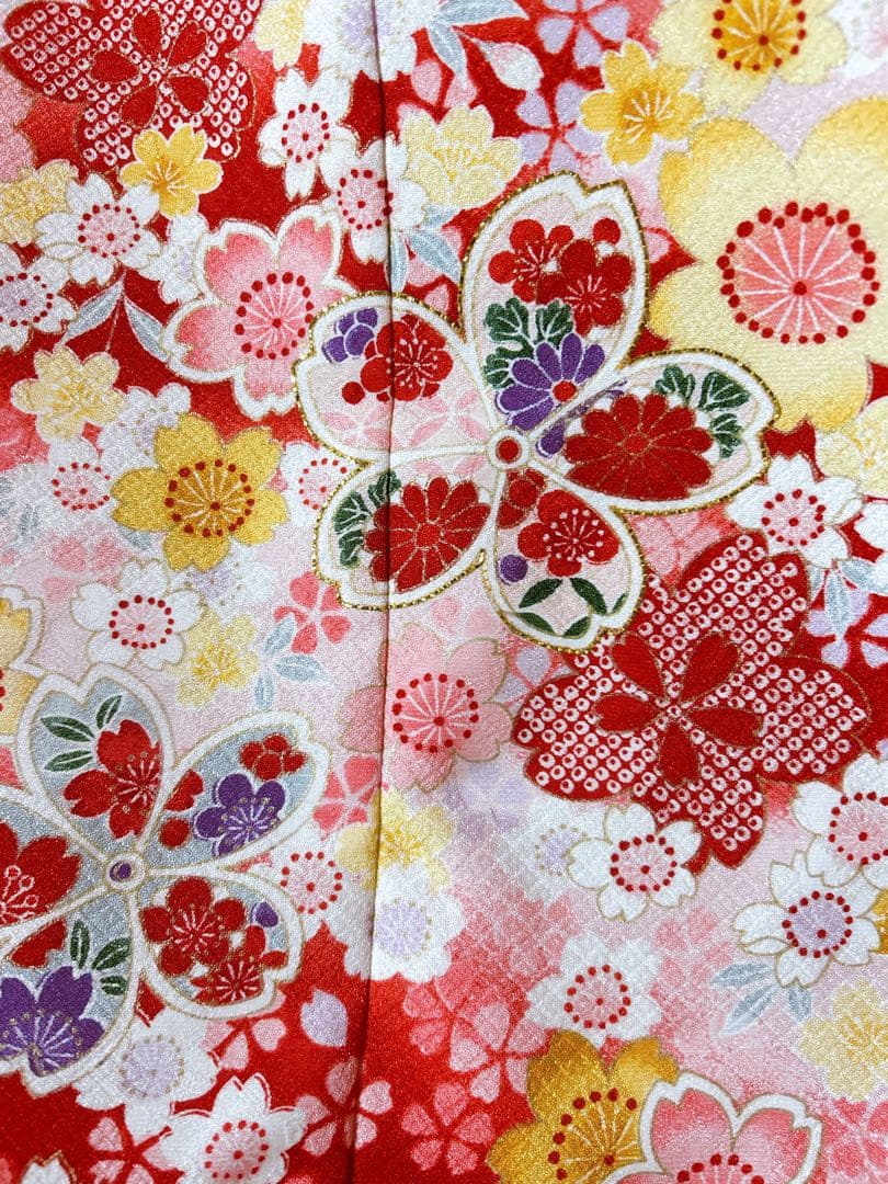 正統派赤系♡七五三　7歳　女の子　セット　一式　ゴールド　ピンク