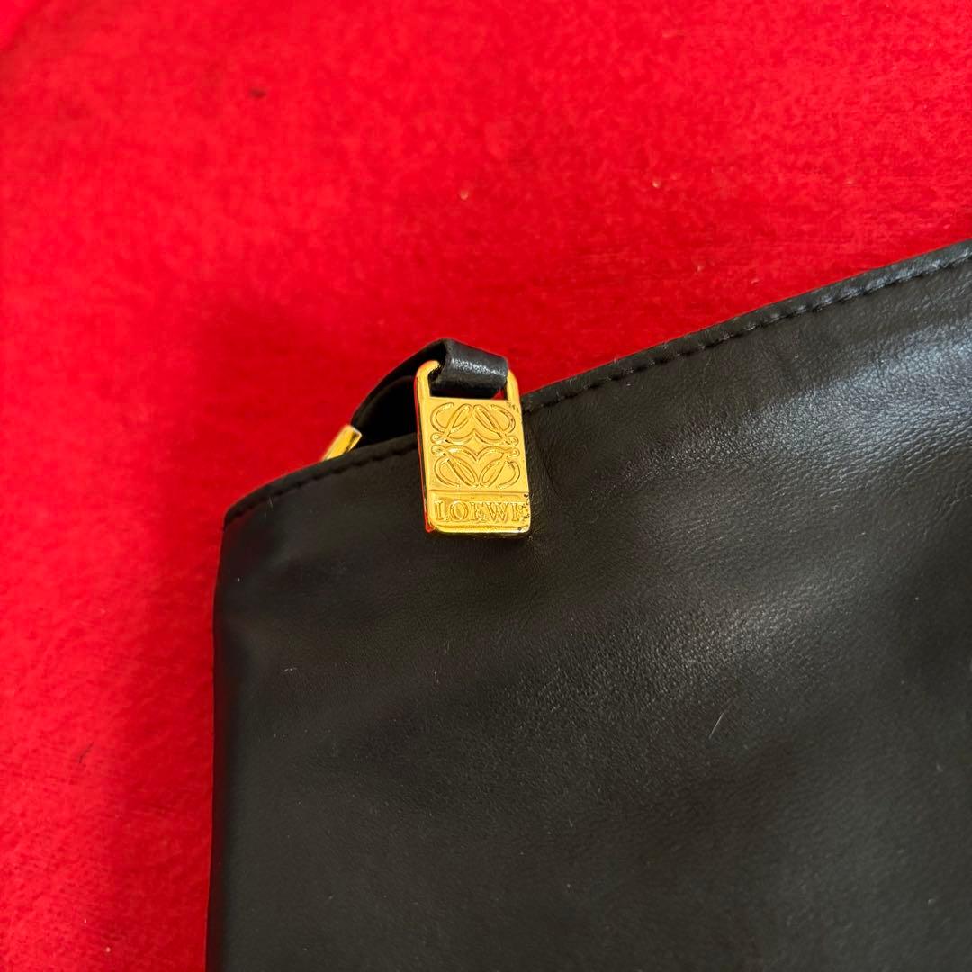 ほぼ　未使用　付属品あり　　LOEWE オールド　ロエベ ナッパレザー　ポーチ