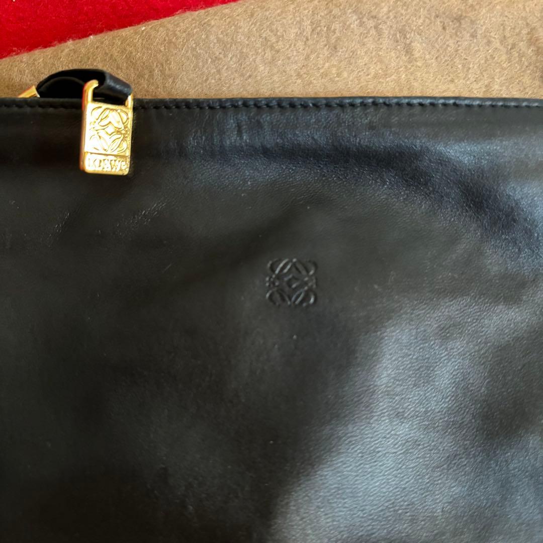 ほぼ　未使用　付属品あり　　LOEWE オールド　ロエベ ナッパレザー　ポーチ