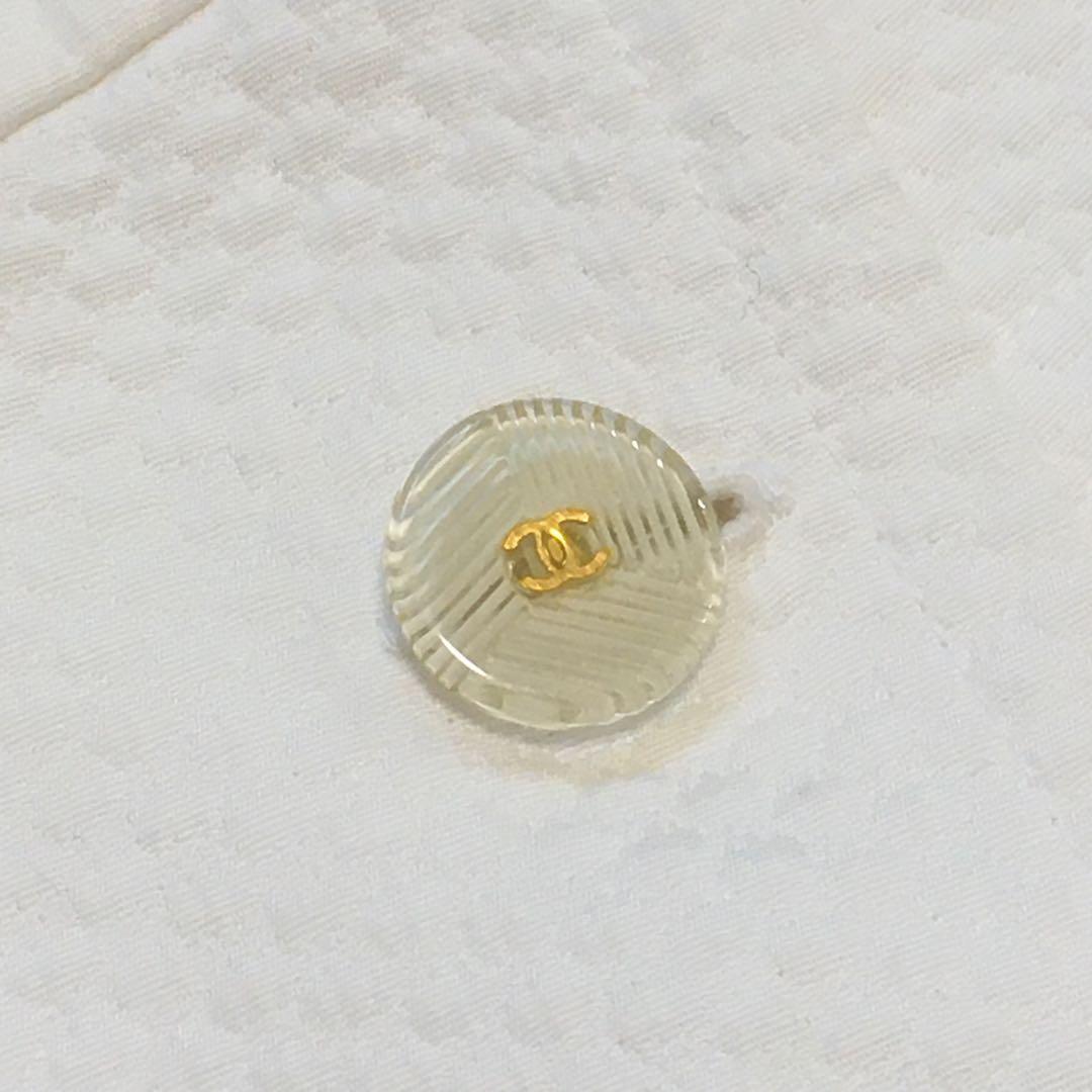 【美品】シャネル スカート スリット ココマーク ホワイト 02P