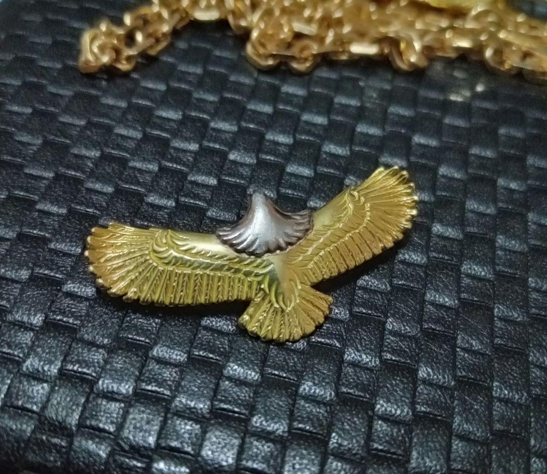 ウイングロック　全金プラチナヘッドイーグル3S　k18　ネックレス