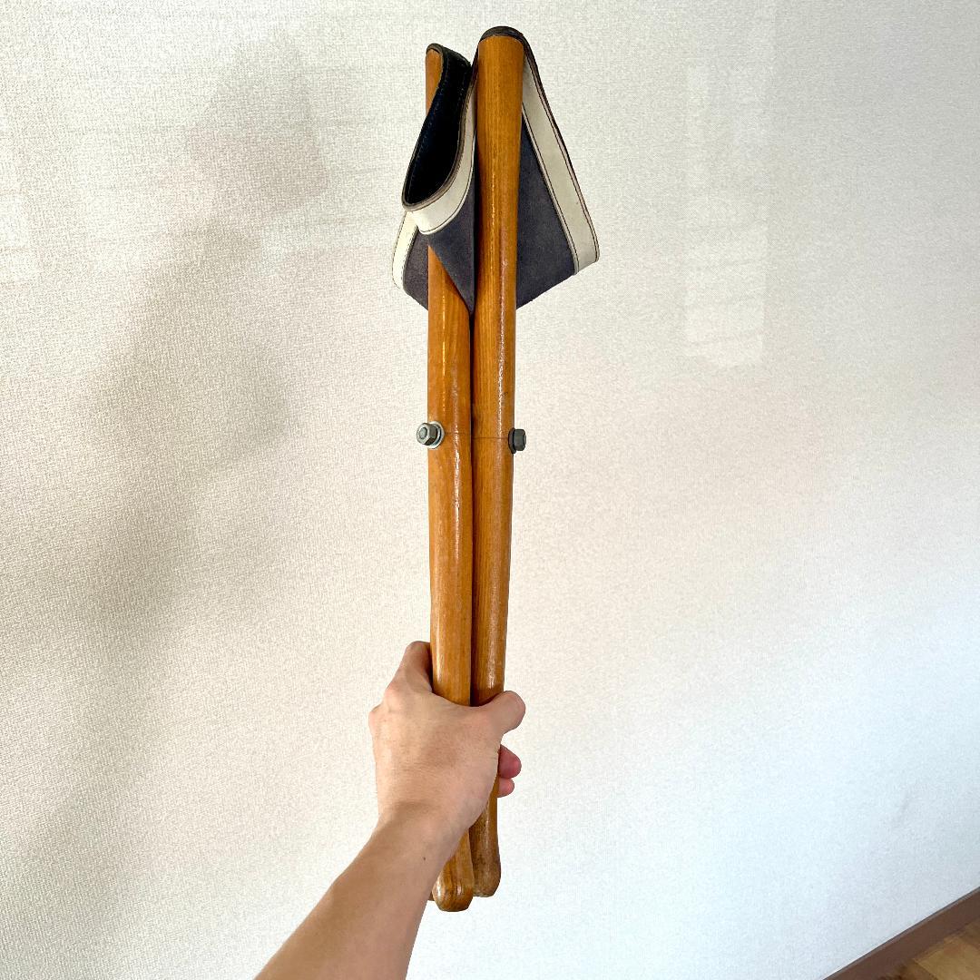 ハンティングチェア フランス製 ヴィンテージ レザースツール 折りたたみチェア