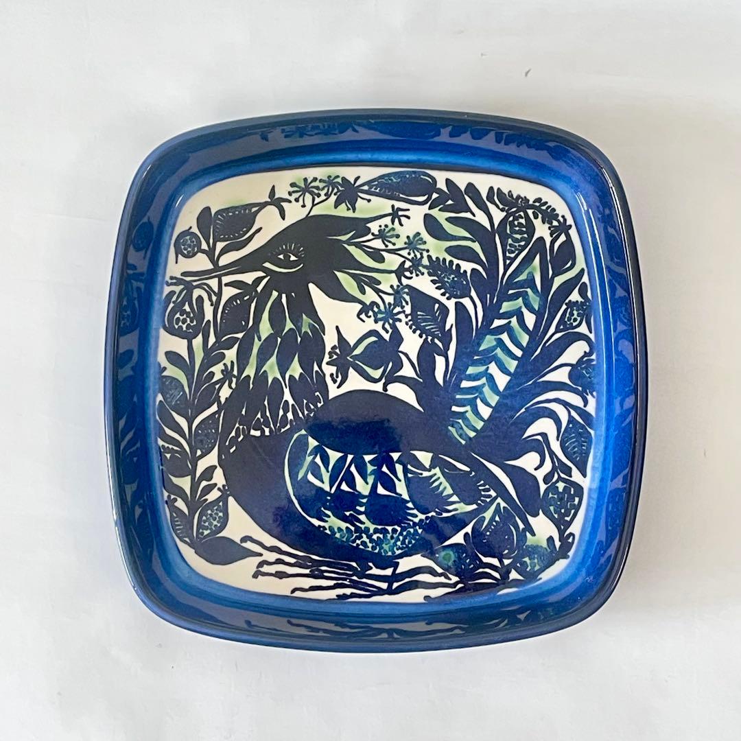 ヴィンテージ ロイヤルコペンハーゲン 青い鳥 スクエアディッシュ テネラ