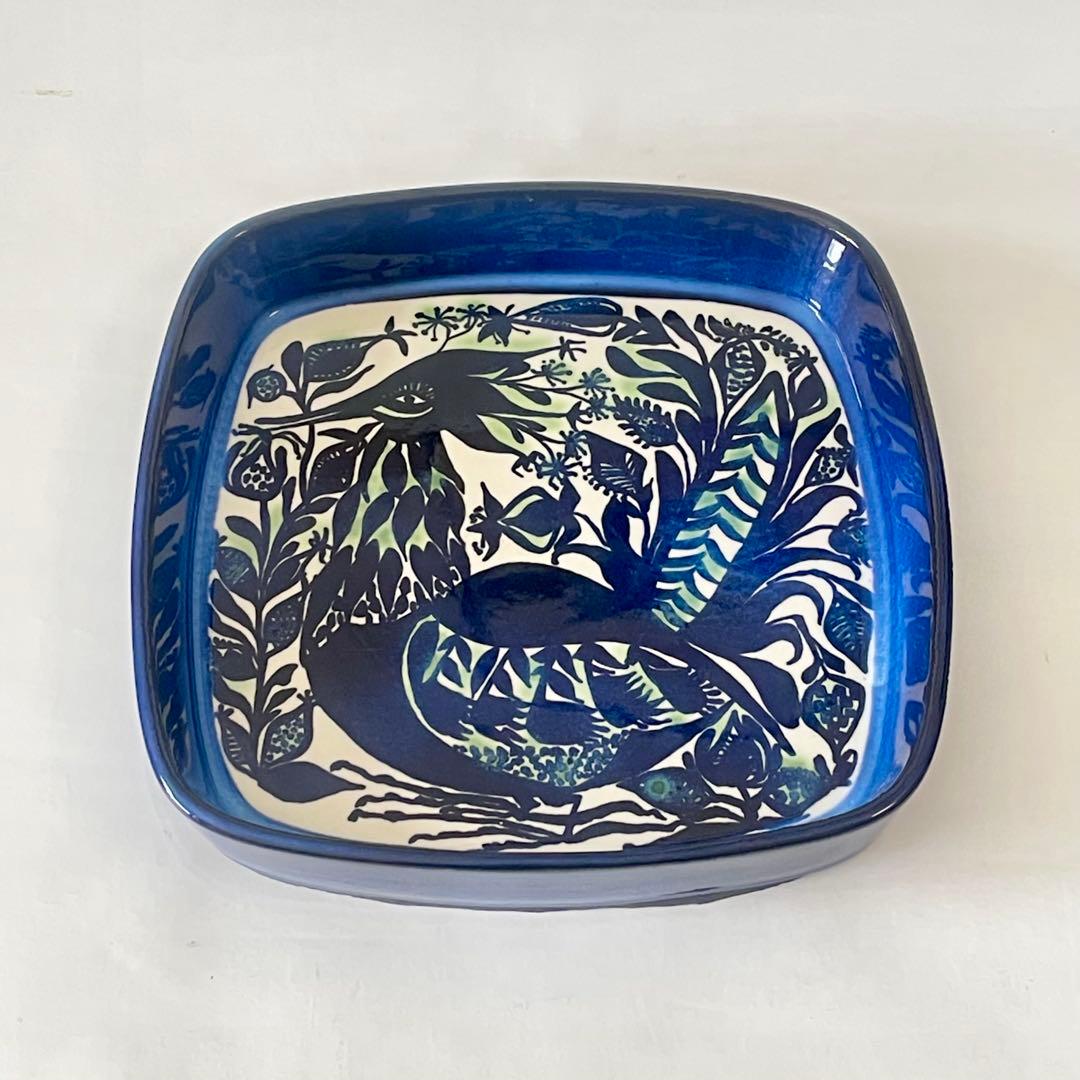 ヴィンテージ ロイヤルコペンハーゲン 青い鳥 スクエアディッシュ テネラ