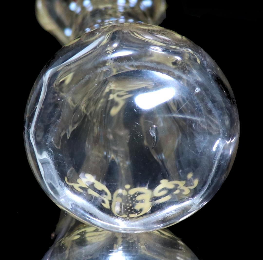 オールド・バカラ 1880年頃珍品 24金彩装飾エナメル彩ビジュー花瓶 ゴールド