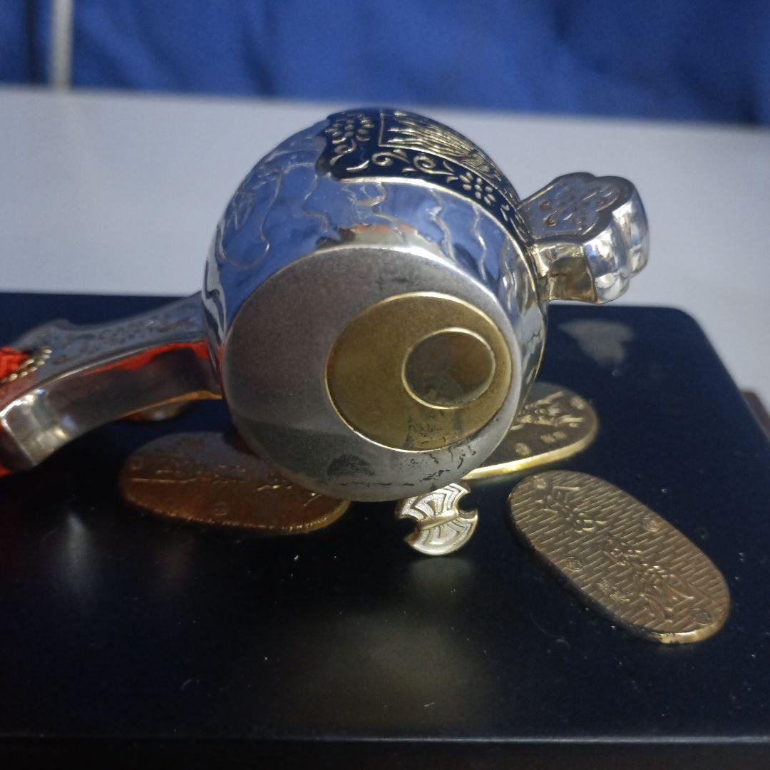 K*I様 4949）武比古作 　銀製 　小判小槌　 置物