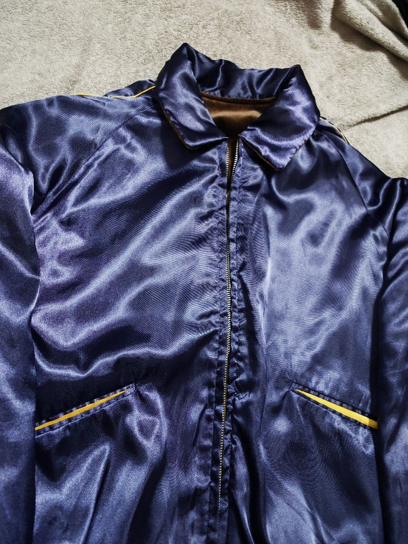 美品 テーラー東洋 ２面用 okinawa 別珍 スカジャン スカル サテン