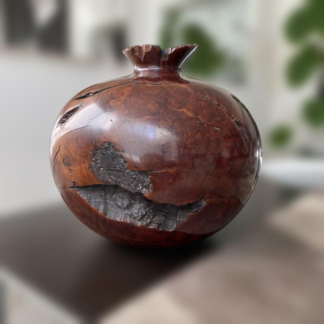 【屋久杉と同等の樹齢の古木から作られた瘤壺】Made in USAの美術・骨董品