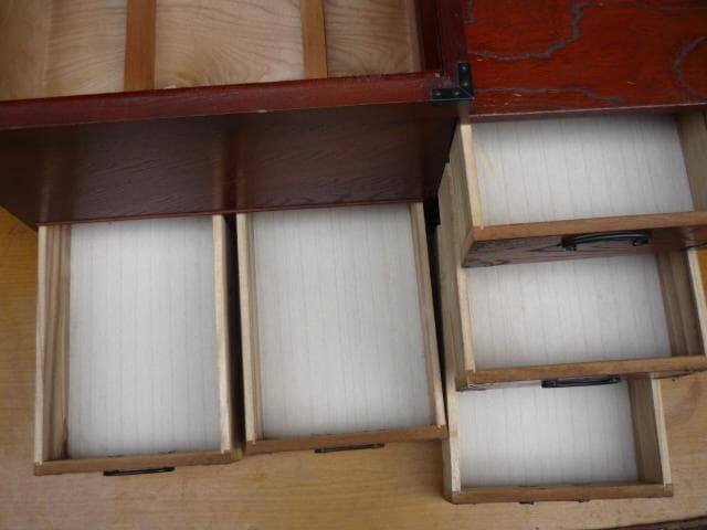 長火鉢　ケヤキ材　美品　肉厚銅板の落とし　天板蓋付き