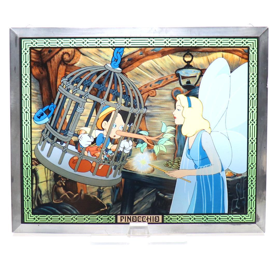 ディズニー公式激レア ピノキオとブルー・フェアリー大型ヴィンテージステンドグラス