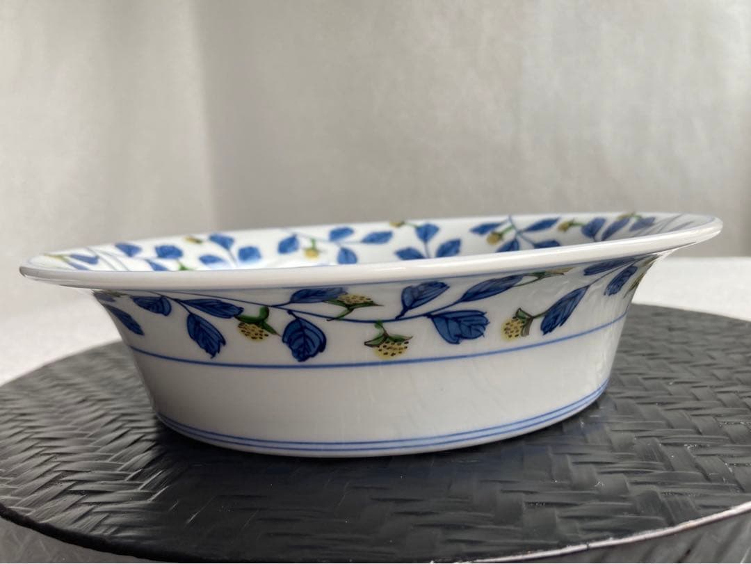 源右衛門　染錦苺絵　黄　中鉢　鉢