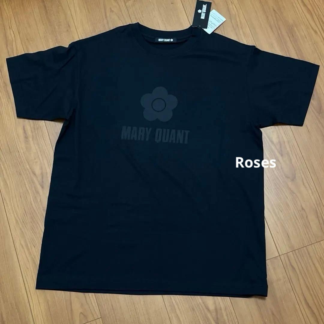 マリークワント　オーガニックコットンTシャツ　ブラック　ビッグサイズ