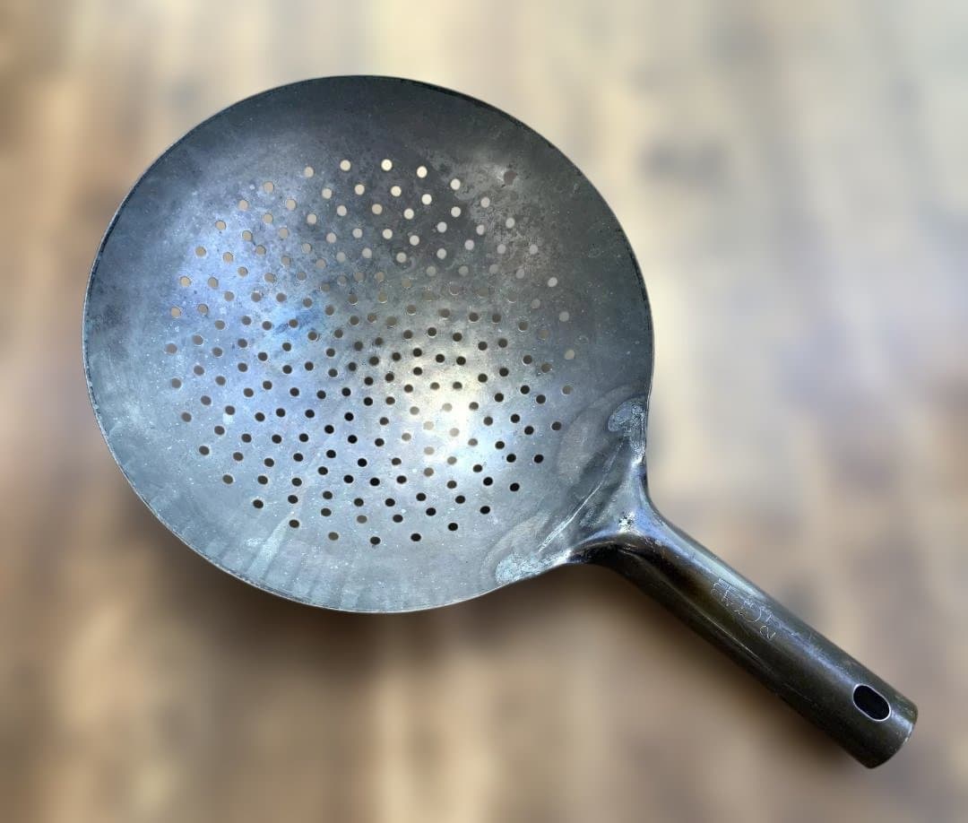 山田工業所 鉄打出 中華鍋 φ60・45cm 鉄油こしφ27cm お玉φ13×2