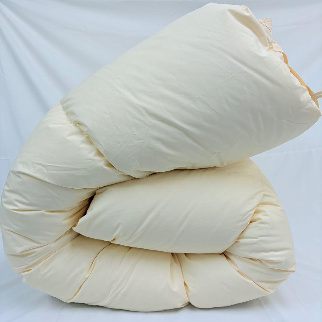 羽毛布団 シングル ポーランド産ホワイトマザーグース プレミアムゴールド キナリ