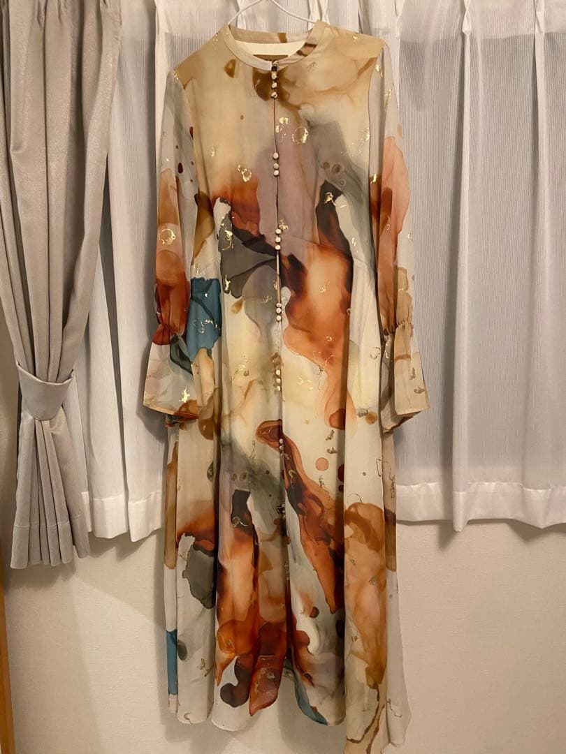 Ameri vintage インクアートドレス　Mサイズ