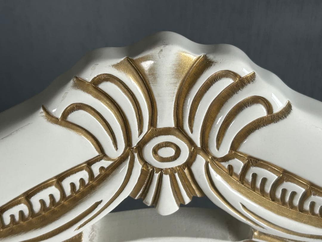 ②イタリア　ヨーロピアン　ヨーロッパ　猫脚　シンプル　ホワイトチェア　2脚YZ