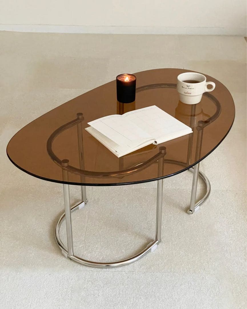 ガラステーブル　ローテーブル