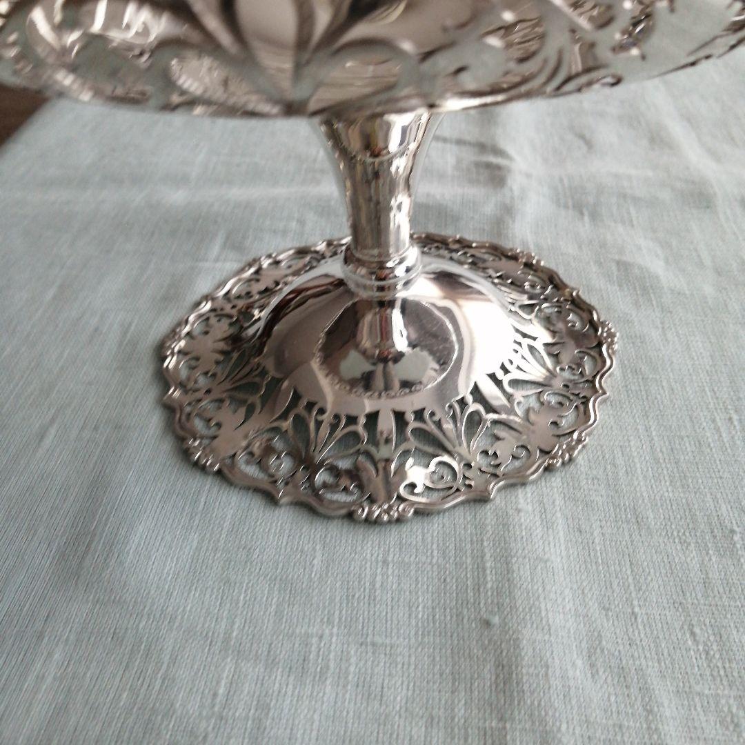 純銀925　英国製　アンティーク　ピアスコンポート