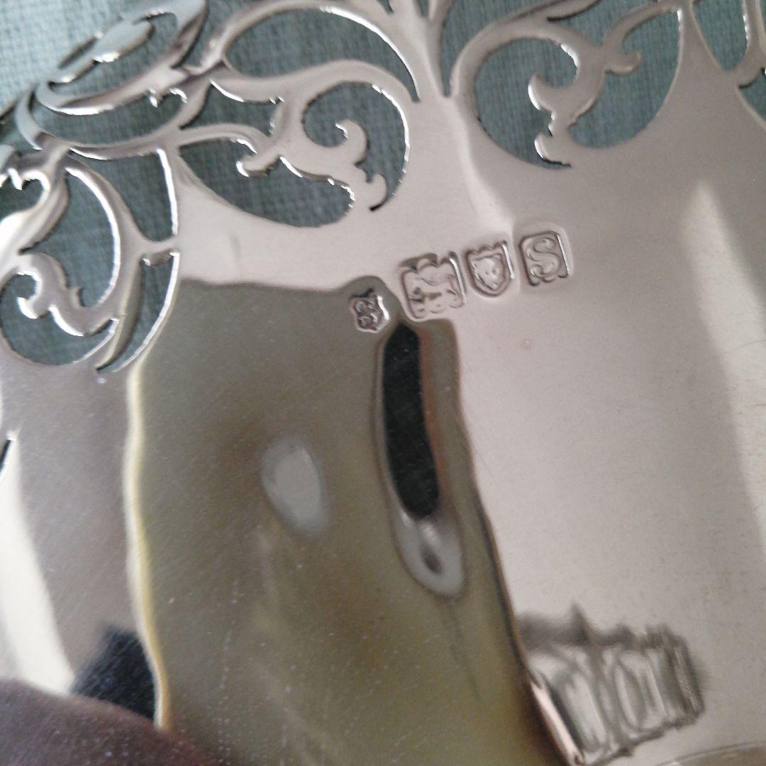 純銀925　英国製　アンティーク　ピアスコンポート